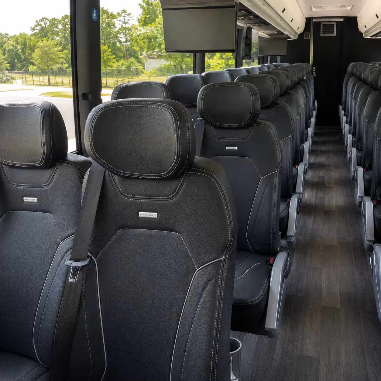 arlington charter bus services interior